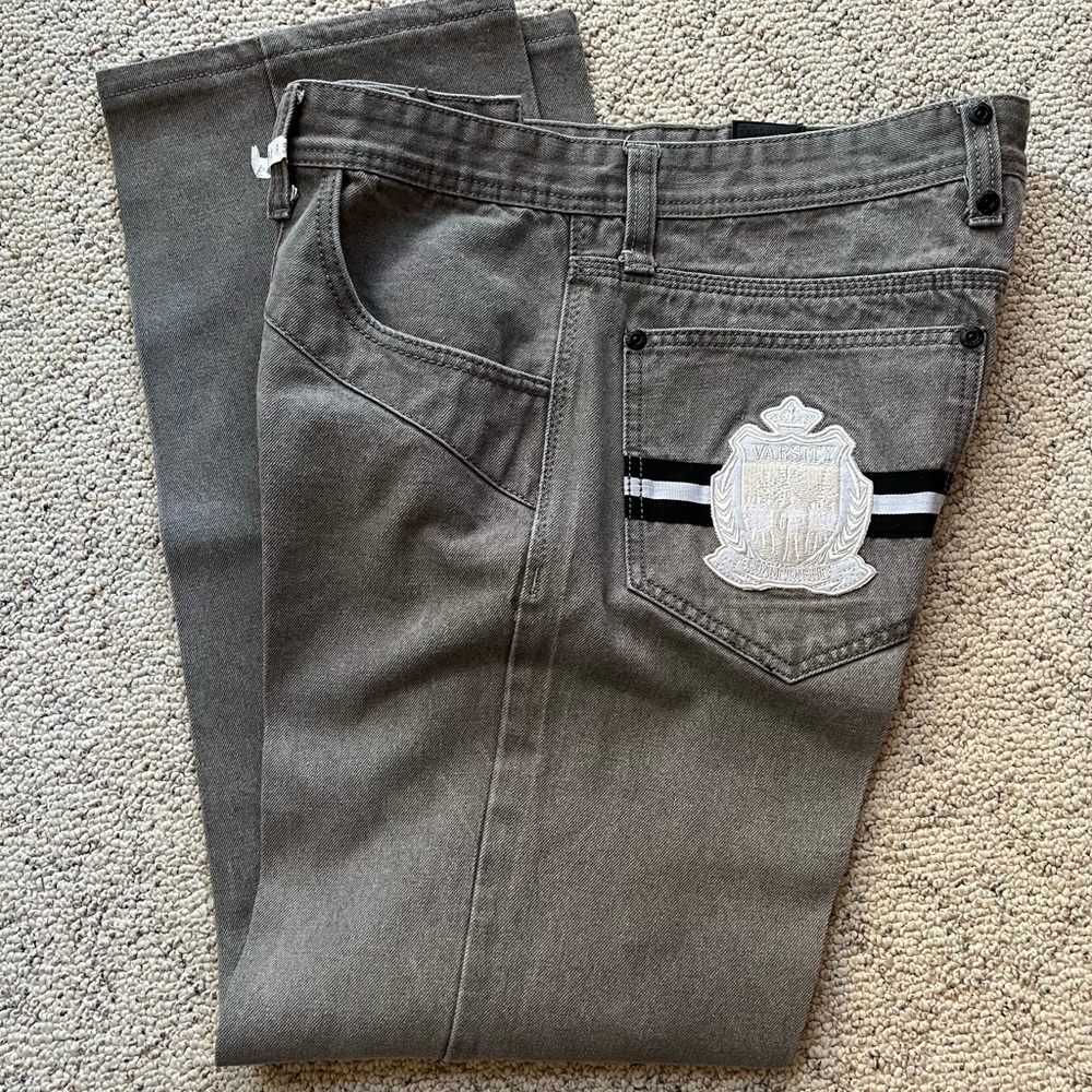 Mens Grey Mahru Jeans 36x34